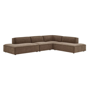 Modway Furniture Restore Modway Modular Corner Sectional with Stain Resistant Fabric and Pocket Coil Seating Mocha EEI-7413-MOC