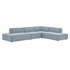 Modway Furniture Restore Modway Modular Corner Sectional with Stain Resistant Fabric and Pocket Coil Seating Sky EEI-7413-SKY