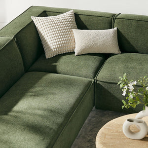 Modway Furniture Restore Modway Modular U-shaped Sectional with French Piping and Performance Upholstery Foliage EEI-7415-FOL