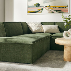 Modway Furniture Restore Modway Modular U-shaped Sectional with French Piping and Performance Upholstery Foliage EEI-7415-FOL