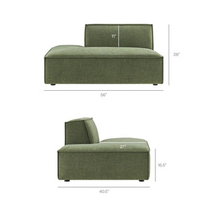 Modway Furniture Restore Modway Modular U-shaped Sectional with French Piping and Performance Upholstery Foliage EEI-7415-FOL