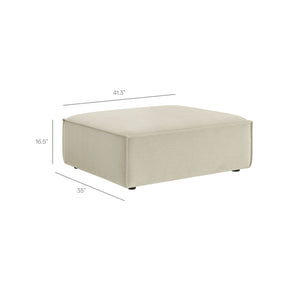 Modway Furniture Restore Modway Six Piece Modular Sectional with Stain Resistant Upholstery for Living Rooms Ecru EEI-7417-ECR