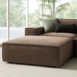 Modway Furniture Restore Modway Six Piece Modular Sectional with Stain Resistant Upholstery for Living Rooms Mocha EEI-7417-MOC