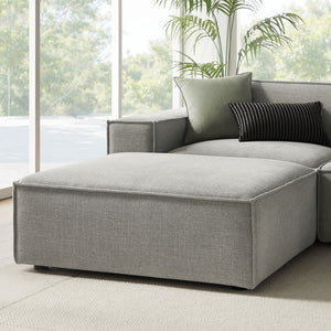 Modway Furniture Restore Modway Six Piece Modular Sectional with Stain Resistant Upholstery for Living Rooms Pewter EEI-7417-PEW