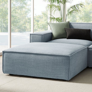 Modway Furniture Restore Modway Six Piece Modular Sectional with Stain Resistant Upholstery for Living Rooms Sky EEI-7417-SKY