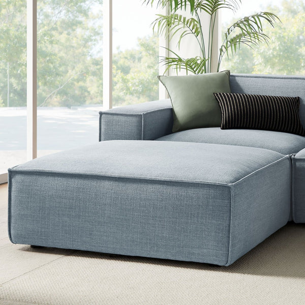Modway Furniture Restore Modway Six Piece Modular Sectional with Stain Resistant Upholstery for Living Rooms Sky EEI-7417-SKY