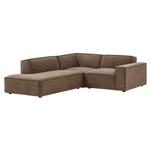 Modway Furniture Restore Modular L-shaped Sectional with French Piping and Stain-resistant Fabric Mocha EEI-7419-MOC