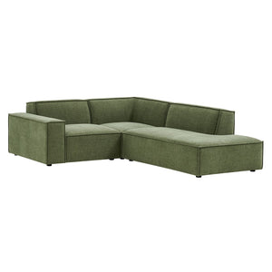 Modway Furniture Restore Modular L Shaped Sectional with Performance Fabric Piped Cushions for Living Rooms Foliage EEI-7421-FOL