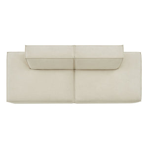 Modway Furniture Restore Modular 2 Piece Loveseat with Performance Fabric and Pocket Coil Cushions Ecru EEI-7423-ECR