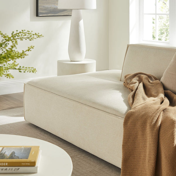 Modway Furniture Restore Modular 2 Piece Loveseat with Performance Fabric and Pocket Coil Cushions Ecru EEI-7423-ECR