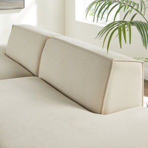 Modway Furniture Restore Modular 2 Piece Loveseat with Performance Fabric and Pocket Coil Cushions Ecru EEI-7423-ECR