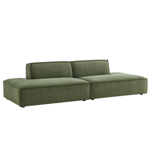 Modway Furniture Restore Modular 2 Piece Loveseat with Performance Fabric and Pocket Coil Cushions Foliage EEI-7423-FOL