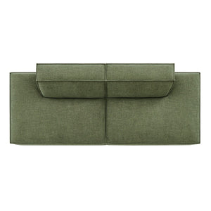 Modway Furniture Restore Modular 2 Piece Loveseat with Performance Fabric and Pocket Coil Cushions Foliage EEI-7423-FOL