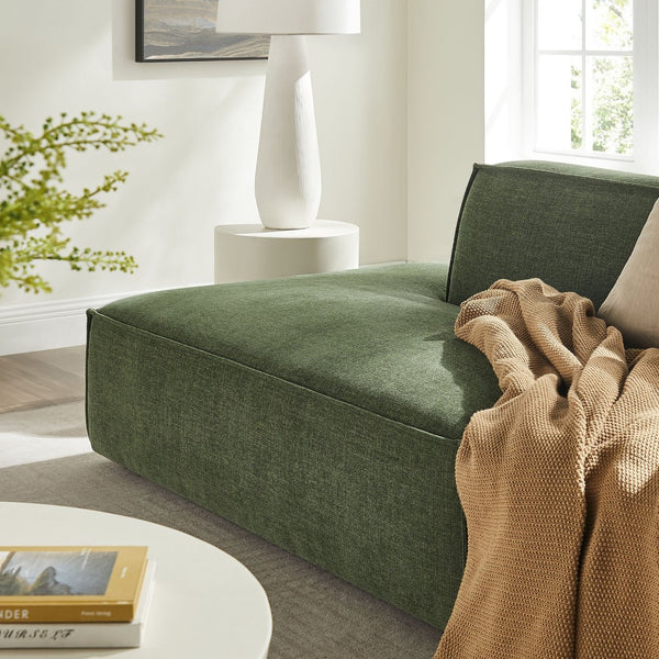Modway Furniture Restore Modular 2 Piece Loveseat with Performance Fabric and Pocket Coil Cushions Foliage EEI-7423-FOL