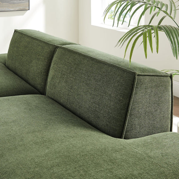 Modway Furniture Restore Modular 2 Piece Loveseat with Performance Fabric and Pocket Coil Cushions Foliage EEI-7423-FOL