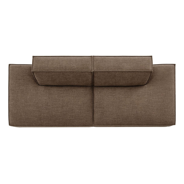Modway Furniture Restore Modular 2 Piece Loveseat with Performance Fabric and Pocket Coil Cushions Mocha EEI-7423-MOC