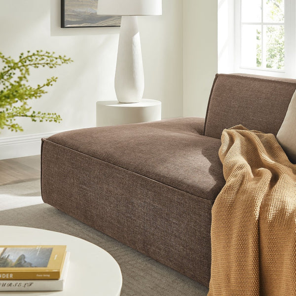 Modway Furniture Restore Modular 2 Piece Loveseat with Performance Fabric and Pocket Coil Cushions Mocha EEI-7423-MOC
