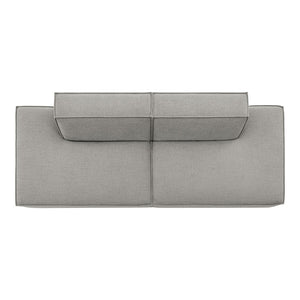 Modway Furniture Restore Modular 2 Piece Loveseat with Performance Fabric and Pocket Coil Cushions Pewter EEI-7423-PEW
