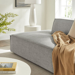Modway Furniture Restore Modular 2 Piece Loveseat with Performance Fabric and Pocket Coil Cushions Pewter EEI-7423-PEW