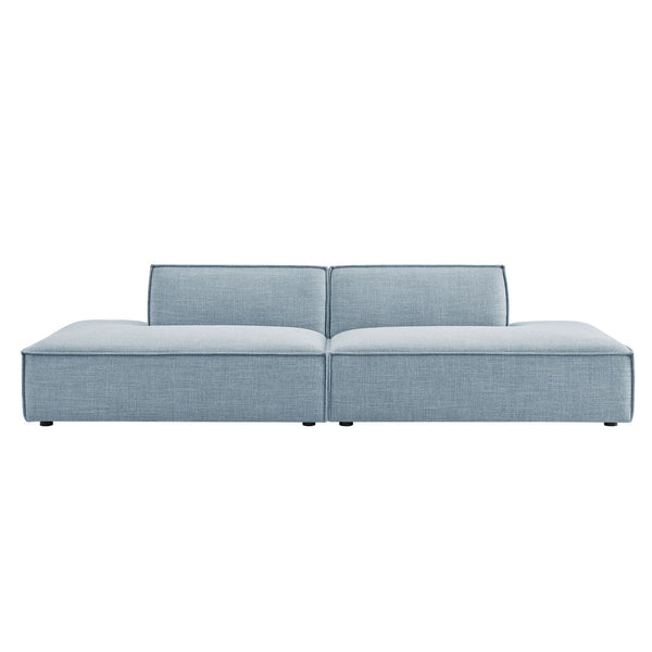 Modway Furniture Restore Modular 2 Piece Loveseat with Performance Fabric and Pocket Coil Cushions Sky EEI-7423-SKY