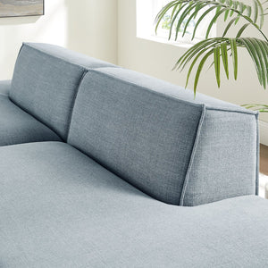 Modway Furniture Restore Modular 2 Piece Loveseat with Performance Fabric and Pocket Coil Cushions Sky EEI-7423-SKY
