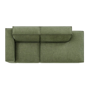 Modway Furniture Restore Modular Loveseat with Performance Upholstery French Piping and Pocket Coil Seating Foliage EEI-7425-FOL