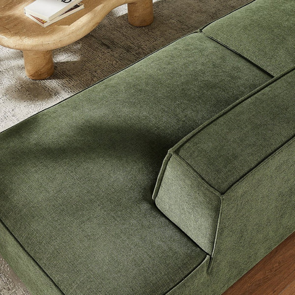 Modway Furniture Restore Modular Loveseat with Performance Upholstery French Piping and Pocket Coil Seating Foliage EEI-7425-FOL