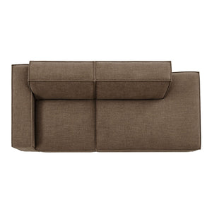 Modway Furniture Restore Modular Loveseat with Performance Upholstery French Piping and Pocket Coil Seating Mocha EEI-7425-MOC