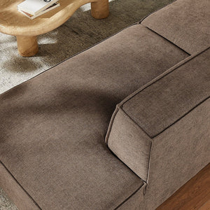 Modway Furniture Restore Modular Loveseat with Performance Upholstery French Piping and Pocket Coil Seating Mocha EEI-7425-MOC