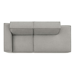 Modway Furniture Restore Modular Loveseat with Performance Upholstery French Piping and Pocket Coil Seating Pewter EEI-7425-PEW