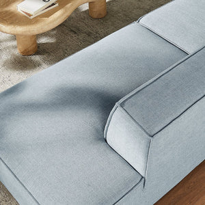 Modway Furniture Restore Modular Loveseat with Performance Upholstery French Piping and Pocket Coil Seating Sky EEI-7425-SKY