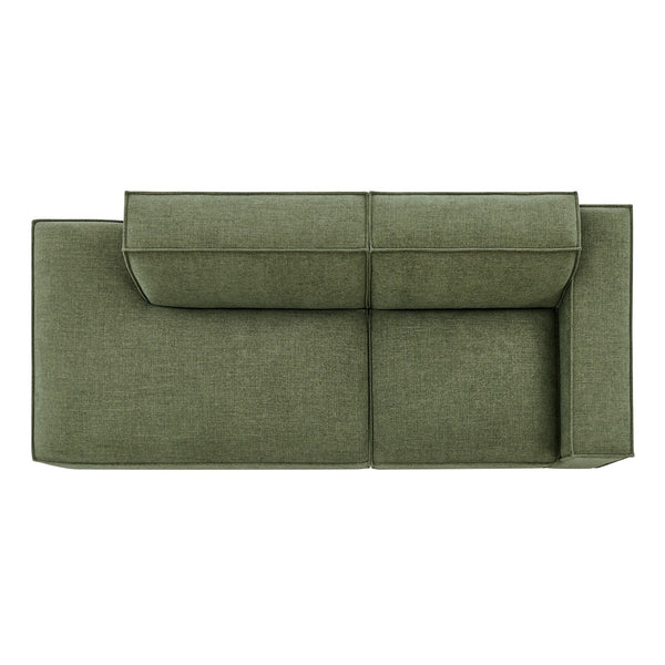 Modway Furniture Restore Modular Loveseat with Chaise Piped Cushions and Stain Resistant Fabric Seating Foliage EEI-7427-FOL