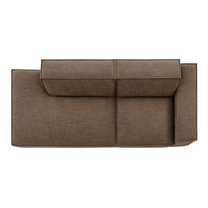 Modway Furniture Restore Modular Loveseat with Chaise Piped Cushions and Stain Resistant Fabric Seating Mocha EEI-7427-MOC