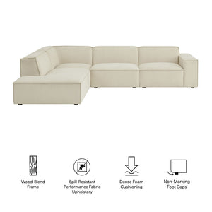 Modway Furniture Restore Modular L-shaped Sectional with Stain-repellent Fabric and Pocket Coil Seating Ecru EEI-7431-ECR