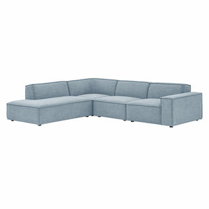Modway Furniture Restore Modular L-shaped Sectional with Stain-repellent Fabric and Pocket Coil Seating Sky EEI-7431-SKY