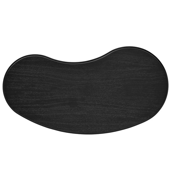 Modway Furniture Vetra Kidney-Shaped Coffee Table - Mid-Century Modern Design for Stylish Living Rooms and Lounges Black EEI-7437-BLK