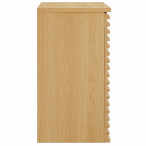 Modway Furniture Render Wall Mounted Bathroom Cabinet – Stylish Storage Solution with Mid-Century Charm & Functionality Oak EEI-7438-OAK