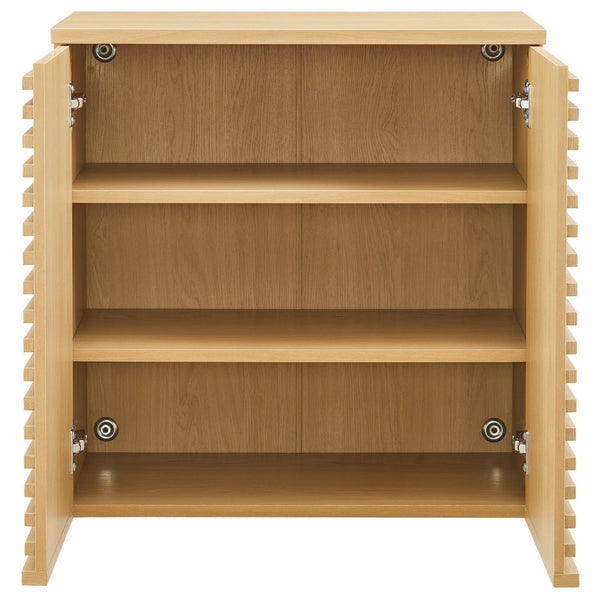 Modway Furniture Render Wall Mounted Bathroom Cabinet – Stylish Storage Solution with Mid-Century Charm & Functionality Oak EEI-7438-OAK