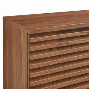 Modway Furniture Render Wall Mounted Bathroom Cabinet – Stylish Storage Solution with Mid-Century Charm & Functionality Walnut EEI-7438-WAL