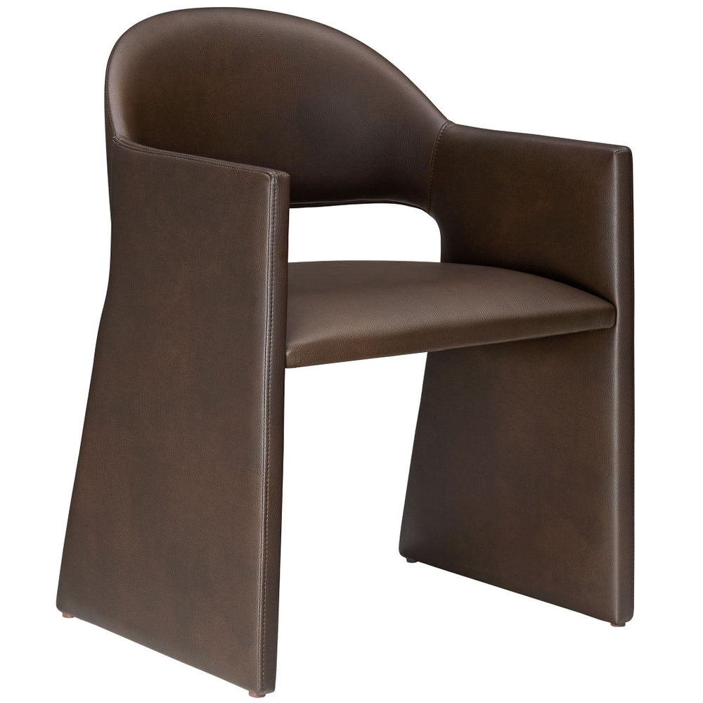 Modway Furniture Talia Vegan Leather Dining Armchair - Contemporary Barrel-Back Design for Modern Living Spaces Espresso EEI-7442-ESP