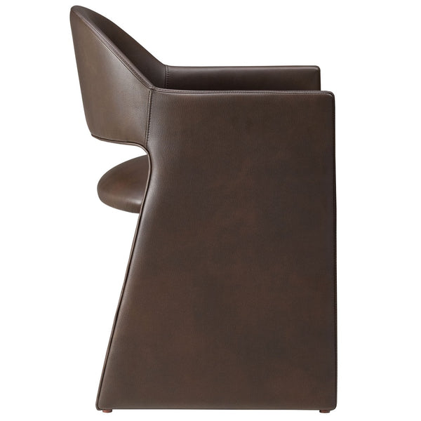 Modway Furniture Talia Vegan Leather Dining Armchair - Contemporary Barrel-Back Design for Modern Living Spaces Espresso EEI-7442-ESP