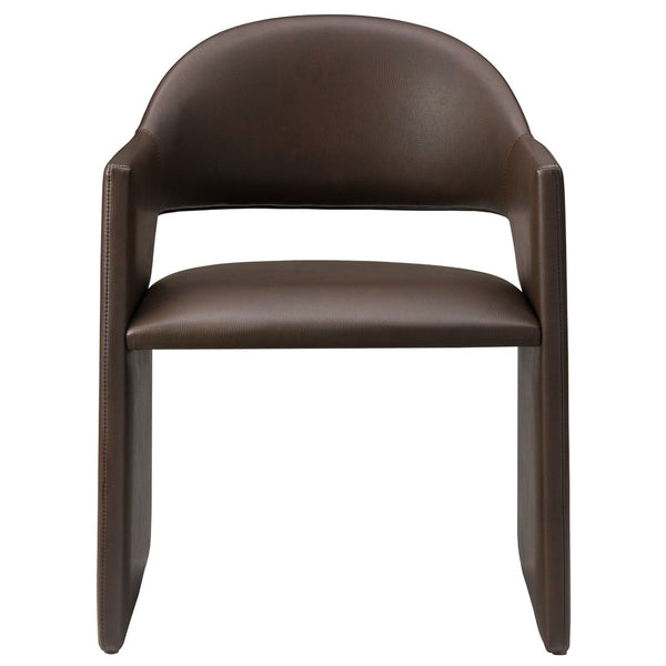 Modway Furniture Talia Vegan Leather Dining Armchair - Contemporary Barrel-Back Design for Modern Living Spaces Espresso EEI-7442-ESP