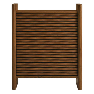 Modway Furniture Emric Wave Shoe Cabinet - Stylish Walnut Storage Solution for Modern Entryway & Small Spaces EEI-7447-WAL