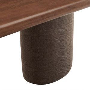 Modway Furniture Enric Solid Mango Wood Oval Dining Table Sculptural Bases Seat Eight Modern EEI-7458-WAL-RAF