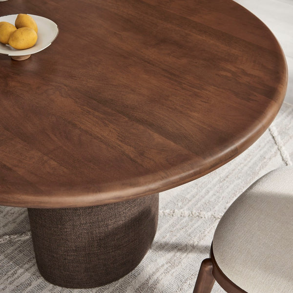 Modway Furniture Enric Solid Mango Wood Oval Dining Table Sculptural Bases Seat Eight Modern EEI-7458-WAL-RAF