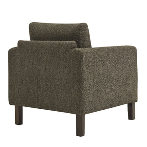 Modway Furniture Hawken Boucle Fabric Accent Armchair - Plush Comfort Meets Modern Style for Cozy Living Spaces Antique Espresso EEI-7459-ATQ-ESP