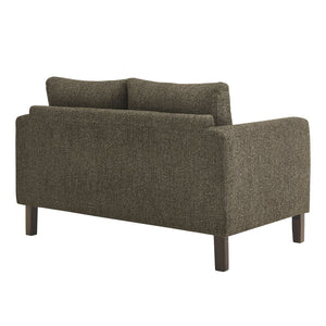 Modway Furniture Hawken Boucle Fabric Loveseat - Modern Mid-Century Design for Cozy Spaces and Stylish Comfort Antique Espresso EEI-7460-ATQ-ESP