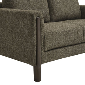 Modway Furniture Hawken Boucle Fabric Loveseat - Modern Mid-Century Design for Cozy Spaces and Stylish Comfort Antique Espresso EEI-7460-ATQ-ESP