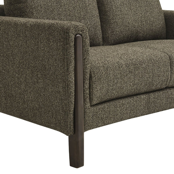 Modway Furniture Hawken Boucle Fabric Loveseat - Modern Mid-Century Design for Cozy Spaces and Stylish Comfort Antique Espresso EEI-7460-ATQ-ESP