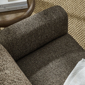 Modway Furniture Hawken Boucle Fabric Loveseat - Modern Mid-Century Design for Cozy Spaces and Stylish Comfort Antique Espresso EEI-7460-ATQ-ESP